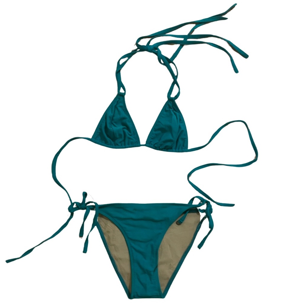 Brette Sandler Teal Bikini Set XS